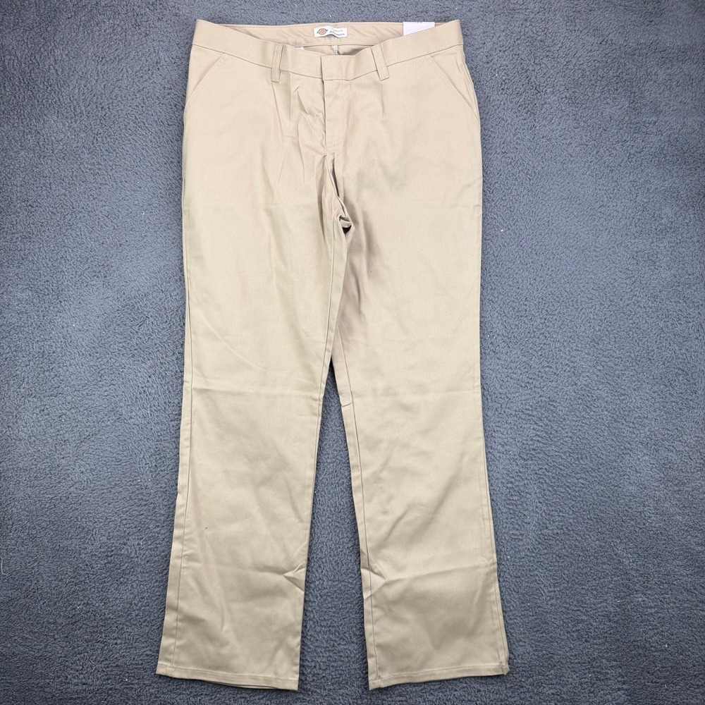 Dickies Womens FP221DS Khaki Twill Straight Leg Work Pants Size 12R NWT